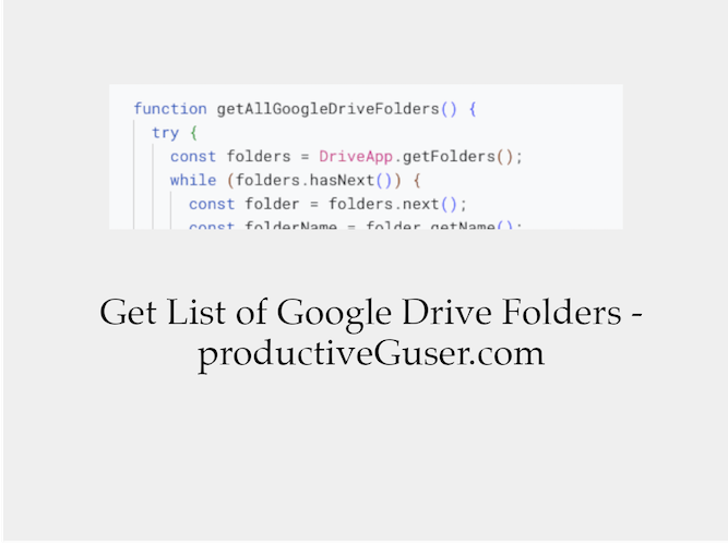 get list of google drive folder